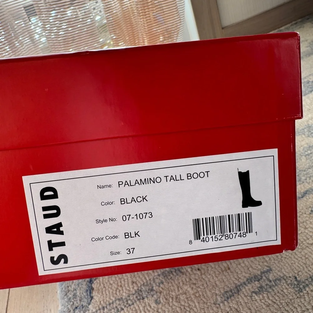 STAUD Palamino Tall Boot Black size 37 NEW